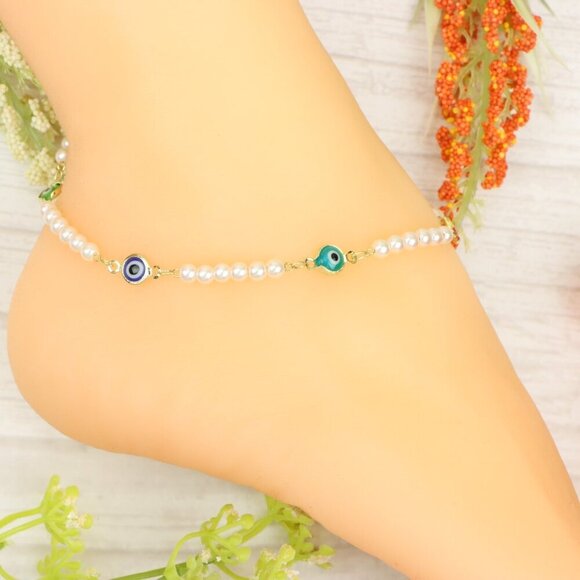 "Handmade Anklet – Elegant & Delicate Jewelry for Women | UNVRC1451 - Picture 8 of 10